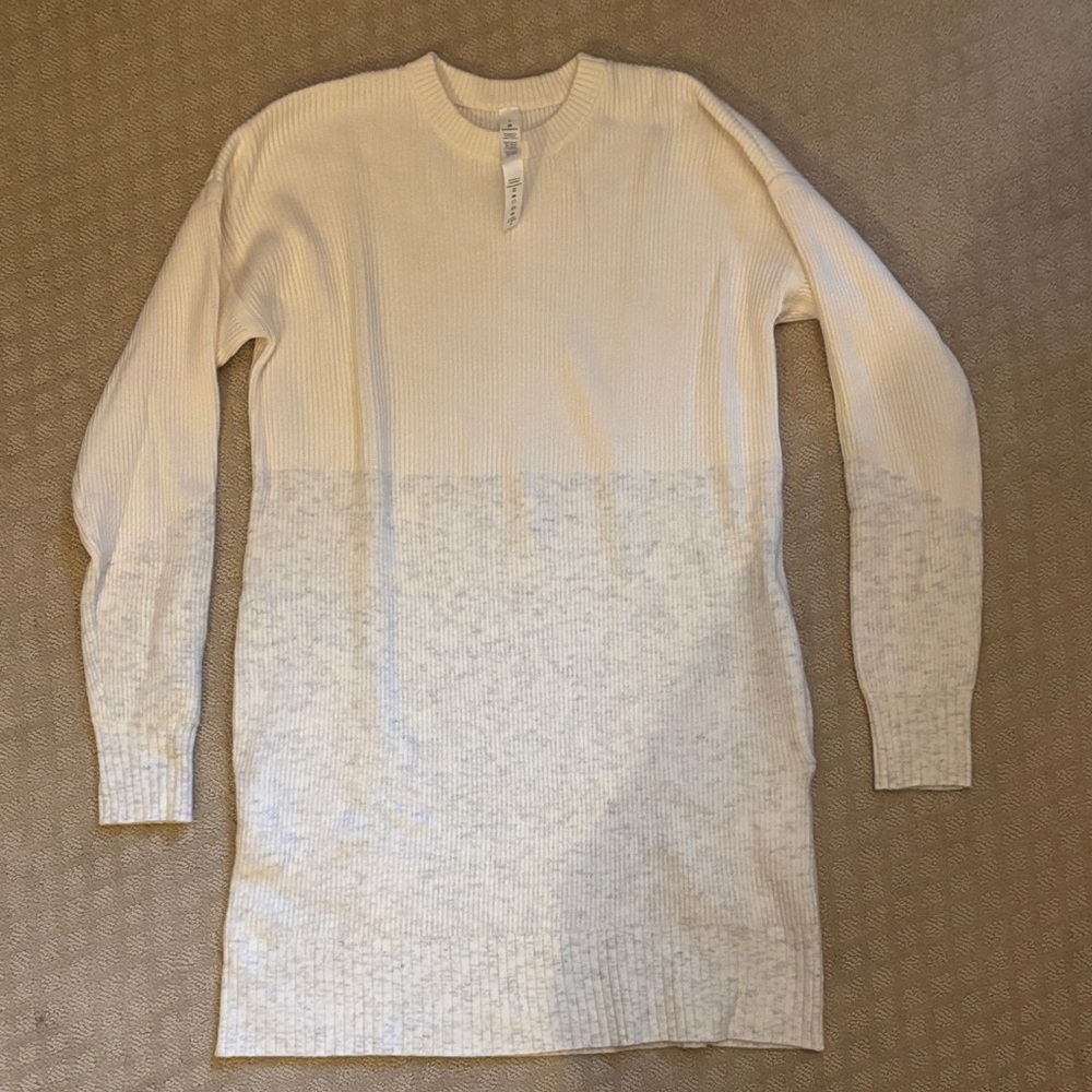 Lululemon Cream and Gray Cashmere blend Sweater Dress Tunic. Sz small